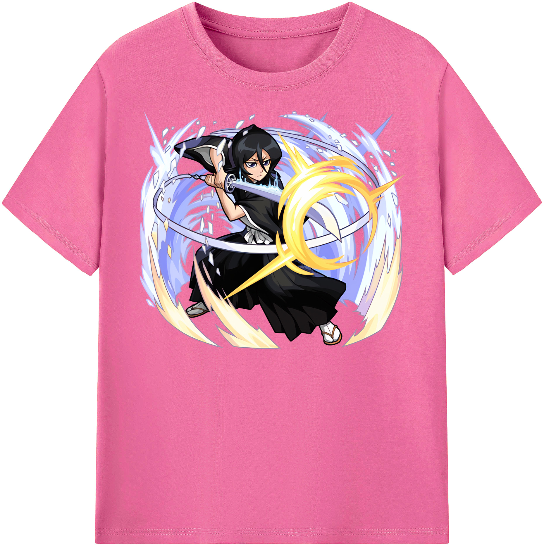 （画像用） ブリーチ 朽木ルキア BLEACH Kuchiki Rukia レディースカジュアルプリントTシャツ（綿100％）